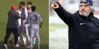 Mustafa Reşit Akçay, maçın ortasında sahaya girip futbolcusunu dövmeye kalktı