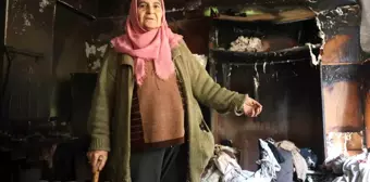 Mumdan çıkan yangında yaşlı kadın kurtuldu