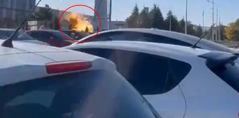 Ankara TUSAŞ'taki patlama anı kamerada