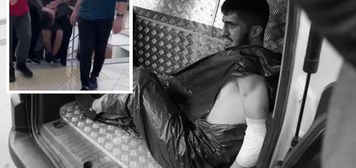 Polis memurunun katili hakimliğe götürülürken de rahat durmamış