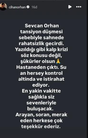 Kıbrıs'ta Sahneye Çıkan Sevcan Orhan, Aniden Fenalaştı