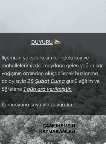 Rize okullar tatil mi? 28 Şubat Cuma Rize okullar yok mu? (Rize VALİLİĞİ KAR TATİLİ AÇIKLAMASI!)