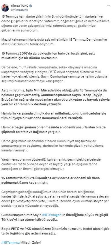 Siyasilerden 15 Temmuz mesajları: Darbeler dönemi bir daha açılmamak üzere kapanmıştır
