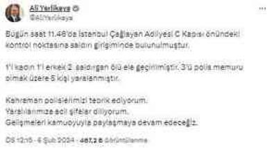 Çağlayan Adliyesi'ndeki silahlı saldırı kamerada! Saldırganlar böyle öldürüldü