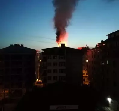 Rize'de Korkutan Yangın