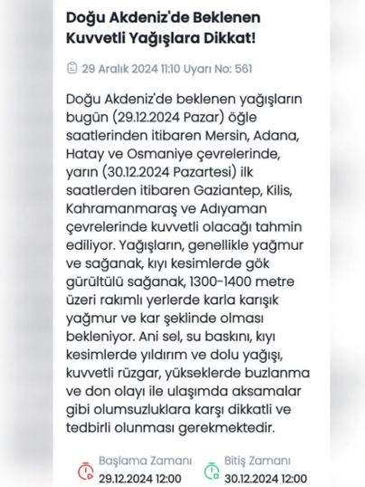 Adana okullar tatil mi 30 Aralık Pazartesi (Son Dakika Adana Valiliği)?
