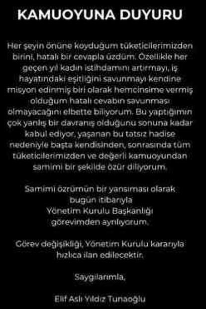 Elif Aslı Yıldız Tunaoğlu kimdir? Patiswiss CEO'su Elif Aslı Yıldız istifa etti mi? Elif Aslı Yıldız kaç yaşında, nereli?