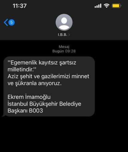 İBB'nin 15 Temmuz mesajı tepki çekti