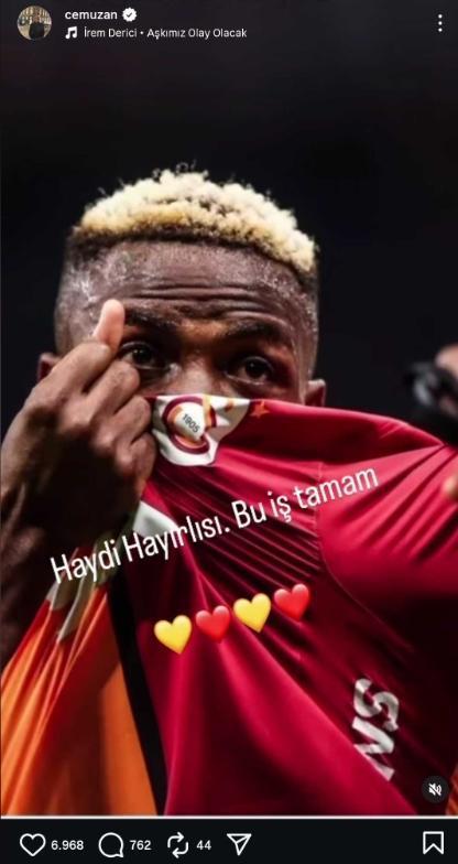 Cem Uzan Osimhen paylaşımı nedir, Osimhen geliyor mu?