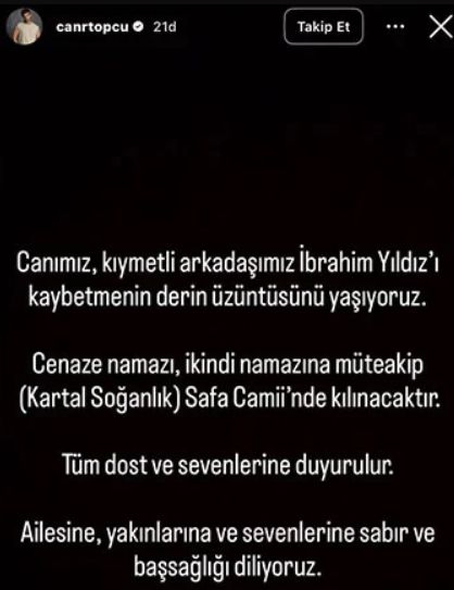 İbrahim Yıldız neden öldü, ölüm sebebi ne, İbrahim Yıldız cenaze namazı ne zaman, nerede kılınacak?