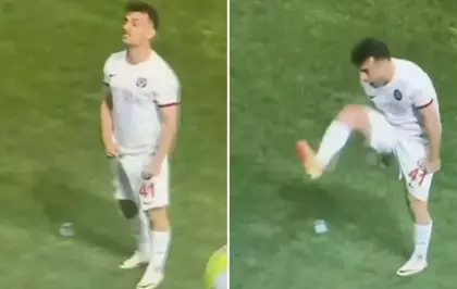 Amedspor-Çorum FK maçına damga vurdu! Burak Süleyman'dan tribünlere tartışma yaratan hareketler