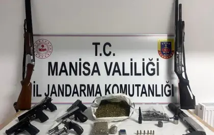 Soma'da Ruhsatsız Silah ve Uyuşturucu Operasyonu