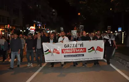Kütahya'da vatandaşlar Gazze için ''sessiz yürüyüş'' yaptı