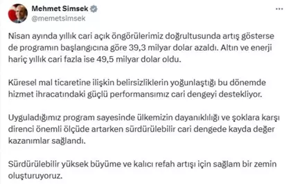 Hazine ve Maliye Bakanı Şimşek, Hizmet İhracatının Cari Dengeye Etkilerini Değerlendirdi