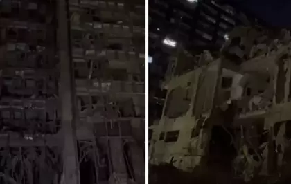 İran'ın vurduğu bölgede büyük yıkım! Kameralara böyle yansıdı