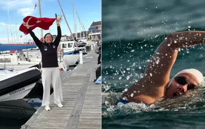 Milli yüzücü Bengisu Avcı, Kuzey Kanalı'nı başarıyla geçti