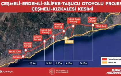 Bakan Uraloğlu: ''Çeşmeli-Kızkalesi Otoyolumuz tamamlandığında kesintisiz, yüksek standartlı ve daha güvenli bir ulaşım imkanı sağlamış olacağız''