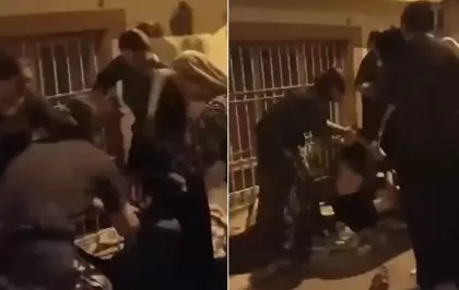 4 kadın sokakta oturan başka bir kadını darp edip elbiselerini soydu
