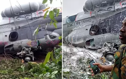 Gana'da askeri helikopter düştü: 8 ölü
