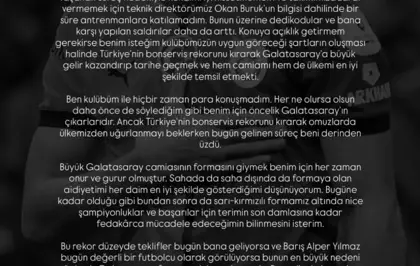 Barış Alper Yılmaz, Transfer İddialarını Yalanladı