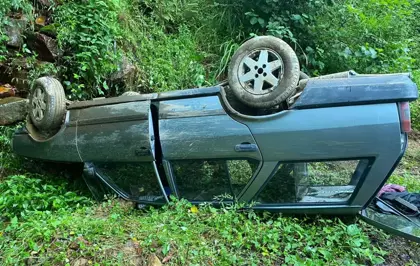 Rize'de Freni Boşalan Otomobil Takla Attı: 3 Yaralı