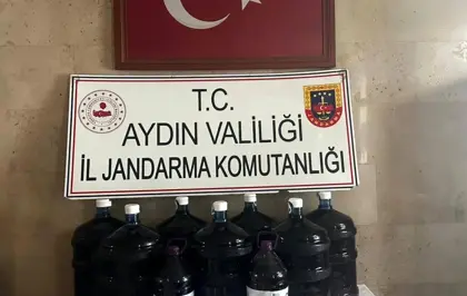 Germencik'te 150 litre el yapımı içki ele geçirildi