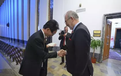 Türkiye-Japonya Parlamentolar Arası Dostluk Grubu Başkanı Cevizoğlu, Japonya'nın Ankara Büyükelçisi Tamura ile görüştü