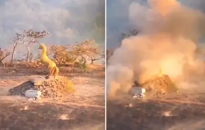 Tayland ve Kamboçya'nın çatışması, savaşa dönmek üzere! Anıtı böyle yerle bir ettiler