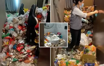 Çin'deki otelde şok edici manzara: Oyun bağımlısı misafir çöp dağı bıraktı