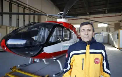 Malatya'da konuşlu ambulans helikopter 6 ildeki hastaların imdadına yetişiyor