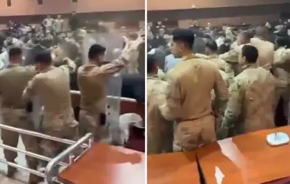 Barış Boyun davasında duruşma salonu karıştı! Sanıklar jandarmaya sandalyelerle saldırdı