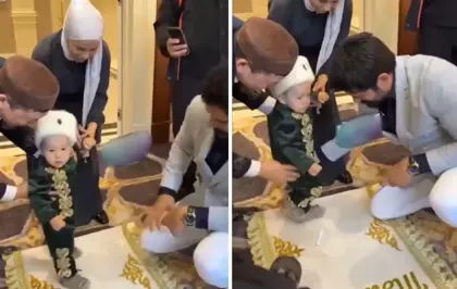 Sadece küçük çocuğu yürüterek milyonlar kazandı