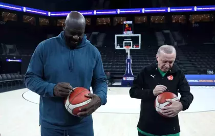 Erdoğan, Shaquille O'Neal ile Bir Araya Geldi