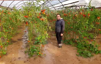 Kumluca'da hortum seraları parçaladı