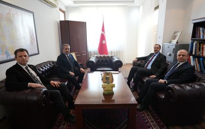 BBP Genel Başkanı Destici, Türkiye'nin Üsküp Büyükelçisi Ulusoy ile görüştü