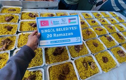 Bingöl Belediyesi Gazze'de her gün 1000 kişiye iftar veriyor