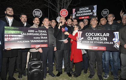 CHP Ankara İl Örgütü, ABD ve İsrail'in İran'a yönelik saldırılarını protesto etti