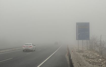 Denizli'de sis ulaşımı olumsuz etkiliyor