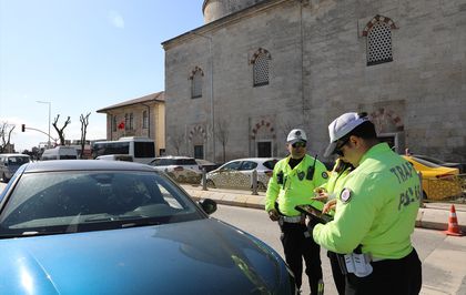 Edirne'de bayram öncesi trafik denetimi