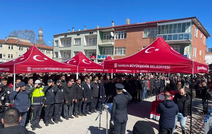 Mardin'de kalp krizi sonucu hayatını kaybeden polis memuru Ladik'te toprağa verildi
