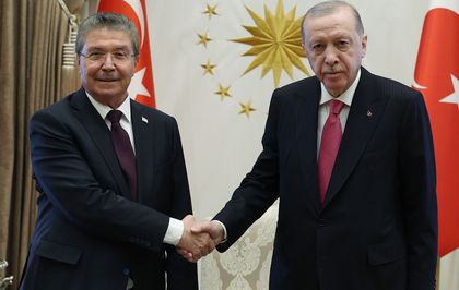 Cumhurbaşkanı Erdoğan, KKTC Başbakanı Üstel'i kabul etti