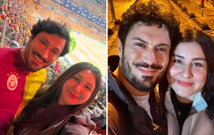 Ünlü çift evlilik yıldönümünü tribünde kutladı