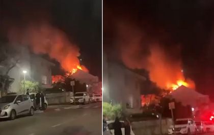 İsrailli yetkililerin evleri vuruldu, alevler geceyi aydınlattı