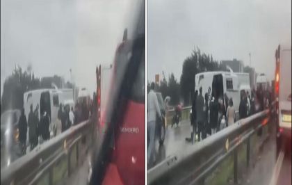 Büyükçekmece'de servis minibüsü devrildi: 1 ölü 9 yaralı