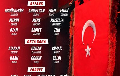 A Milli Futbol Takımı'nın aday kadrosu açıklandı