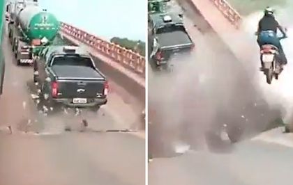Brezilya'daki ''Kıyamet'' görüntüleri ilk kez ortaya çıktı: 50 metre yükseklikten Tocantins Nehri'ne çakıldılar