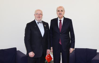 TBMM Başkanı Numan Kurtulmuş, Litvanya Meclis Başkanı ile Görüştü