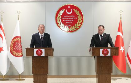 TBMM Milli Savunma Komisyonu Başkanı Hulusi Akar, KKTC Cumhuriyet Meclisi Başkanı Ziya Öztürkler ile Görüştü