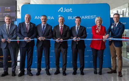 AJet'in Ankara-Bükreş hattındaki ilk uçuşu yapıldı