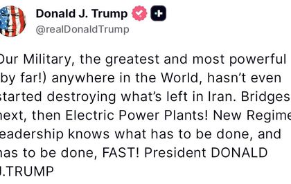 Trump'tan İran'a uyarı ''Sırada köprüler, ardından elektrik santralleri var''